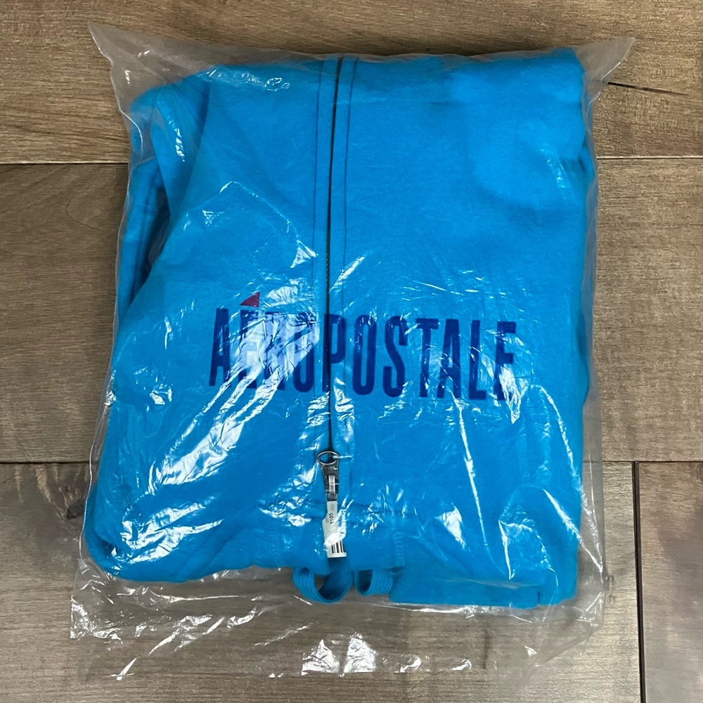 Aeropostale Women’s Size Small Plain Blue Full Zip Hoodie Sweatshirt NWT! - Picture 11 of 11